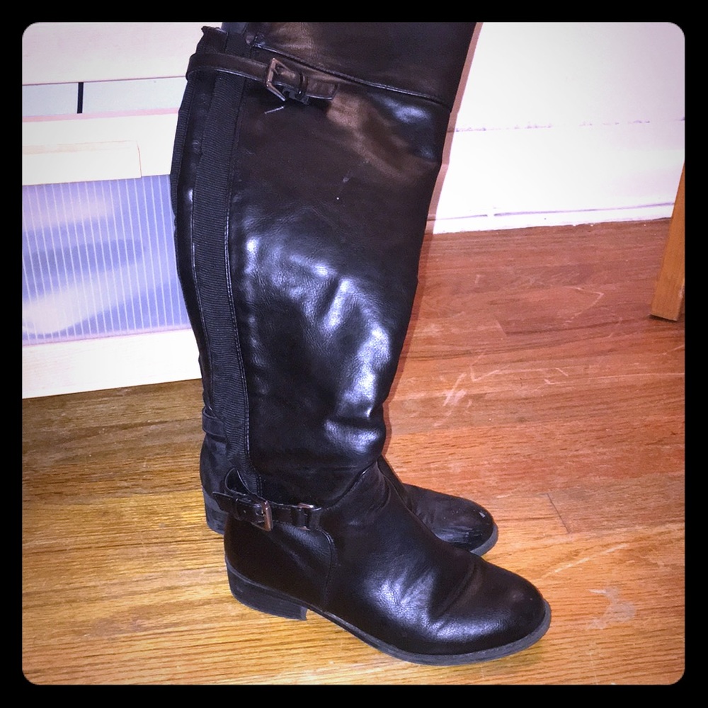 Size 6 black over the knee boots